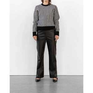 NEW WITHBLACK stella houndstooth pullover in black/white